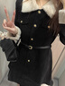 UKMR法式黑色連衣裙子女秋冬季2025新款小個(gè)子香風(fēng)短裙圣誕穿搭感 【黑色】【圣誕穿搭/漂亮獨特小 S 100斤以?xún)?曬單實(shí)拍圖