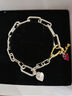 潘多拉（PANDORA）Me系列雙色愛(ài)心環(huán)鏈?zhǔn)宙溗厝iy情侶同款七夕情人節(jié)禮物送女友 Pandora ME雙色愛(ài)心環(huán)鏈?zhǔn)宙?17.5cm 曬單實(shí)拍圖