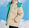 雪中飛兒童羽絨服新款時(shí)尚女童中大男童加厚羽絨面包服純色保暖外套 蝶戀粉 130 曬單實(shí)拍圖