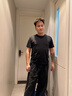 雅鹿冰絲短袖t恤男夏季純色圓領(lǐng)體恤薄款透氣抗皺休閑男士高端冰絲T恤 黑/23006 3XL （重135-155斤高175-180） 曬單實(shí)拍圖