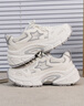 回力女鞋灰色厚底老爹鞋女新款2025春款百搭休閑鞋小眾輕便復古運動(dòng)鞋 米/灰 37 曬單實(shí)拍圖
