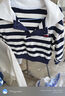 贏(yíng)一貝（Yingyibei）嬰幼兒秋季1-2歲寶寶秋裝帥氣男孩衣服春秋款新款兒童套裝男童裝 條紋 80 曬單實(shí)拍圖
