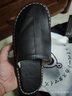JTTCAC日本高端手工包頭真皮拖鞋男居家不臭腳防滑軟底防水牛皮拖鞋女 黑色 鞋碼&28號【適合41-42碼】 曬單實(shí)拍圖