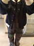 馬登學(xué)院風(fēng)棒球服夾克女秋季美式復古撞色刺繡百搭毛呢外套保暖上衣海軍藍 （建議拍下一碼）L 曬單實(shí)拍圖