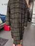 知筆墨復古咖色格子羊絨長(cháng)款毛呢外套 冬寬松型長(cháng)袖高端雙面羊毛大衣女 咖色格子 均碼 曬單實(shí)拍圖