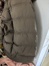 艾萊依仿羊羔毛領(lǐng)羽絨服女中長款大衣保暖外套 茶褐色 M 曬單實拍圖