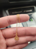 中國黃金（CHINA GOLD）碎冰冰四葉草黃金項(xiàng)鏈女足金吊墜七夕情人節(jié)禮物送女友老婆生日 [京速達(dá)]足金四葉草吊墜-足金鏈 曬單實(shí)拍圖
