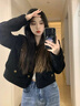 俞兆林黑色法式小香風(fēng)外套女春秋季2025新款氣質(zhì)名媛感小個子短上衣 黑色 M 【建議95-110斤】 曬單實(shí)拍圖