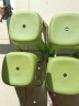 茶花塑料凳子高脚凳加厚家用客厅简约防滑餐桌凳折叠便携板凳4个 绿色（爱乐中凳33*33*34cm） 【4只装】 实拍图