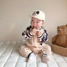 G.DUCKKIDS嬰幼兒春秋季連體衣雙層卡通純棉寶寶外套0-12個月外出服超萌哈衣 黑杏 73 曬單實拍圖