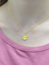 法蔻四葉草黃金項鏈女999足金吊墜鎖骨鏈紀念生日禮物送女友老婆 黃金四葉草項鏈 曬單實拍圖