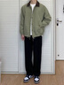 真維斯（Jeanswest）秋冬季休閑褲長褲子男士潮牌大碼寬松男生加絨加厚美式重磅直筒褲 麻灰色(純色) 加絨 【一體絨】 XL (180)(加厚一體絨) 曬單實拍圖
