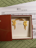 周生生 黃金耳釘足金流蘇剪紙蝴蝶耳環(huán)耳飾結婚86590E計價(jià) 7.77克(含工費450元) 曬單實(shí)拍圖