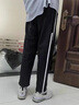 190高個(gè)子瘦加長(cháng)版男褲子110-120C春秋季學(xué)生青少年休閑運動(dòng)長(cháng)褲 黑色褲長(cháng)110CM L 曬單實(shí)拍圖
