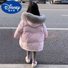 G.DUCKKIDS兒童羽絨棉服中長(zhǎng)款女童洋氣大毛領(lǐng)連帽羽絨棉衣加厚保暖外套 淺紫色 120 建議身高110-120cm年齡6-7歲 曬單實(shí)拍圖