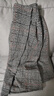 羅蒙（ROMON）大碼毛呢格子半身裙女秋冬a字裙中長款不規(guī)則高腰加厚長裙子傘裙 灰色 M 建議90-120斤 曬單實拍圖