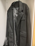 MMOPTOP復古西服領(lǐng)外套時(shí)尚高級男女秋冬季保暖寬松毛呢大衣J252黑色XL 曬單實(shí)拍圖