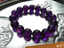 9a 收藏級正品烏拉圭 紫水晶手鏈男女款天然深紫色 半寶石 天然13mm鑒定證書(shū)支持復檢 曬單實(shí)拍圖