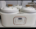藍小爸 【0涂層】陶瓷電飯煲雙膽雙控智能全自動(dòng)米湯分離家用迷你瀝米飯低糖電飯鍋煮飯煲湯粥一體養生鍋 雙控電飯煲【配蒸飯瀝米籃】 1.8L +1.8L 曬單實(shí)拍圖