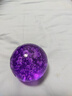 玻璃球大號玻璃球大號水晶球藝術(shù)彩色玻璃球珠實(shí)心轉運風(fēng)水珠彈珠 50mm 氣泡球(紫色) 曬單實(shí)拍圖