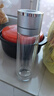 梵昱德國進口品質一鍵開蓋車載玻璃杯防摔水杯2024新款茶杯茶水分離杯 【雙層防爆免費刻字】淡雅銀-5 曬單實拍圖