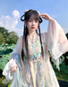 杜艷枝漢唐華韻原創(chuàng)漢服女【春晚嫣雨】唐制齊胸漢元素重工刺繡春夏日常 粉綠色五件套（春晚嫣雨） S 80-100斤 曬單實拍圖
