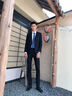 羅蒙西服套裝男士商務(wù)修身西裝男職業(yè)正裝小西服新郎伴郎結婚禮服外套 黑色2扣單件西服+6件禮品 2XL 【建議體重126-140斤】 曬單實(shí)拍圖
