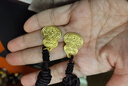 六福珠寶足金吉祥福祿葫蘆黃金吊墜實(shí)心女款掛墜配繩 計(jì)價(jià) F63TBGN0012 9.41克(含工費(fèi)376元) 曬單實(shí)拍圖
