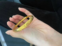 福吉歐金包銀手鐲999足金包足銀金魚(yú)櫻花實(shí)心鐲子簡(jiǎn)約百搭女黃金送媽媽 櫻花手鐲 總重約30克 包金2克 曬單實(shí)拍圖