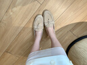 NINE WEST/玖熙反絨流蘇樂福鞋女女鞋復(fù)古百搭單鞋 NF538025SK 杏色36 曬單實(shí)拍圖