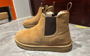 UGG美版 秋冬時(shí)尚百搭男靴保暖毛絨短筒靴切爾西雪地靴1121644 CHE-栗色 41 曬單實(shí)拍圖