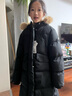 安奈兒（Annil）童裝女童長(cháng)款羽絨服2024冬新款保暖三防加厚 黑色 150  曬單實(shí)拍圖
