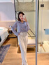 皮爾卡丹（pierre cardin）藍色豎條紋女士襯衣春季2026年新款百搭職業(yè)上衣薄款長(cháng)袖翻領(lǐng)襯衫 藍白條紋 S [80-95斤] 曬單實(shí)拍圖