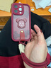 維妮恩天眼小羊皮適用蘋(píng)果16promax手機殼新款秋冬15pro暴力熊支架掛繩14pro紅色高級感13硅膠17全包防摔 天眼羊皮-酒紅色-暴力熊支架+皮扣+掛繩 iPhone 15 Pro 曬單實(shí)拍圖