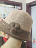 恒源祥帽子冬季女款中老年媽媽保暖洋氣羊毛呢盆帽時(shí)尚漁夫帽加絨 咖啡色 可調節（只有帽子） 曬單實(shí)拍圖