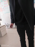 花花公子直筒休閑褲男韓版彈力光面修身小腳褲秋冬垂感免燙長(cháng)褲子商務(wù)西褲 黑色春秋款 32 曬單實(shí)拍圖