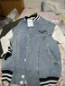 Teenie Weenie小熊女裝簡(jiǎn)約時(shí)髦撞色潮酷棒球牛仔外套休閑寬松上衣 中藍色 S (160) 曬單實(shí)拍圖