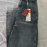 森馬（Semir）牛仔褲女抓毛長(cháng)褲舒適復古風(fēng)2024冬季潮流寬松錐形褲109724124003 曬單實(shí)拍圖