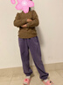 NICKYBABY兒童褲子春秋裝2025新款女童運(yùn)動(dòng)加絨衛(wèi)褲春秋季大童燈芯絨休閑褲 16091紫色【春秋款】 140 曬單實(shí)拍圖