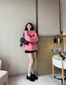 NINE WEST玖熙羊反絨樂福鞋女2025新款厚底增高復(fù)古英倫風(fēng)一腳蹬單鞋豆豆鞋 黑色 36 曬單實(shí)拍圖