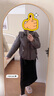 紅袖高級保暖羽絨服冬季2024新款女裝落肩抽繩拉鏈立領(lǐng)連帽休閑短外套 高級灰064 M 曬單實(shí)拍圖