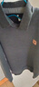 袋鼠（DAISHU）假兩件毛衣男襯衫秋冬季加絨加厚保暖襯衣領(lǐng)商務(wù)休閑打底針織衫男 6601灰色 XL 推薦140-160斤 曬單實(shí)拍圖