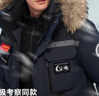 波司登（BOSIDENG）極地極寒90鵝絨短款羽絨服男女情侶工裝毛領(lǐng)保暖外套 中山青5870 L 170/92A 體重約130-150斤 曬單實(shí)拍圖