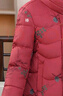雪中飛羽絨服新年紅冬季中老年女士短款御寒保暖刺繡休閑防寒服保暖外套 曬單實(shí)拍圖