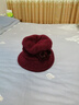 蘇木佰奶奶帽子女秋冬針織盆帽老太太毛線(xiàn)帽中老年媽媽保暖帽棉帽年禮物 酒紅色【單帽】 均碼 （56-58cm） 曬單實(shí)拍圖