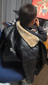 奧米鼠童裝男童加絨皮衣外套冬季男孩加厚保暖毛領(lǐng)上衣中大兒童冬裝衣服 黑色 130 cm 曬單實拍圖
