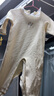 OAK FAMILY新生寶寶爬服嬰幼兒衣服長袖連體衣冬季保暖加厚哈衣 米黃 90cm 曬單實拍圖