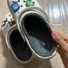 crocs卡駱馳秋冬新品經(jīng)典暖棉兒童洞洞鞋居家輕便耐磨/207009/207010 白/灰-10M 34 (205mm) 曬單實(shí)拍圖