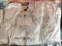 三彩【煙雨芙蓉】2024冬季新款新中式提花鵝絨服圓領(lǐng)盤扣羽絨服C 米白色花卉 L 165/88A 曬單實拍圖