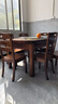 踏春拾花 全純實(shí)木餐桌椅組合現代簡(jiǎn)約家用小戶(hù)型伸縮吃飯桌子方圓兩用 全實(shí)木胡桃色 1.38m 一桌八椅 曬單實(shí)拍圖